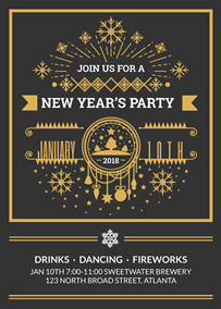 New Year invitation