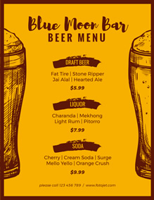 Beer menu