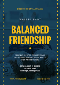 Balanced friendship poster