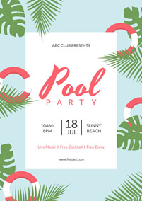 Pool party poster