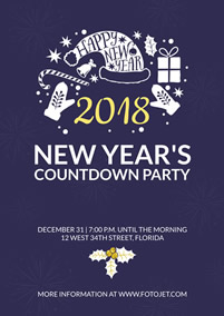 New Year party poster