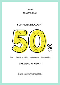 Summer discount poster