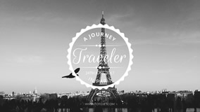 Black and white eiffel tower YouTube banner