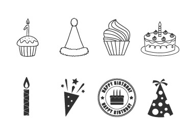 Simple birthday clipart