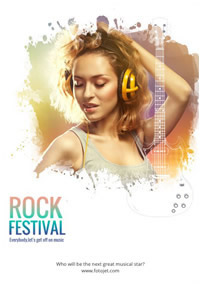 Rock festival collage