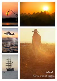 Sunset photo grid