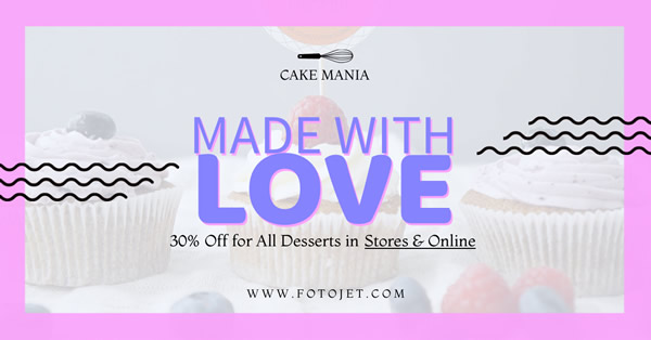 Dessert Shop Discount Facebook Ad Template