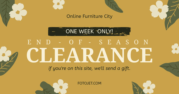 Online Furniture Sale Facebook Ad Template