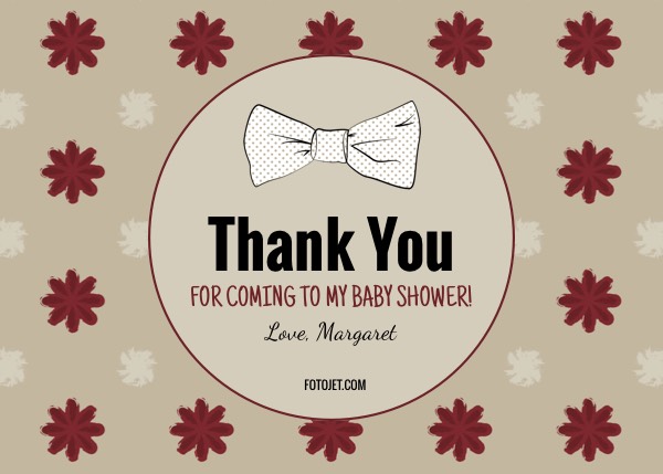 Baby Shower Thank You Card Template