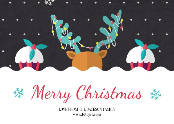 Merry Christmas Greeting Card Template