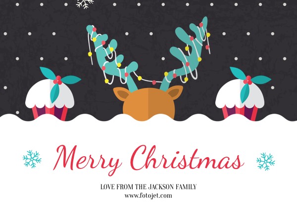 Merry Christmas Greeting Card Template Template FotoJet