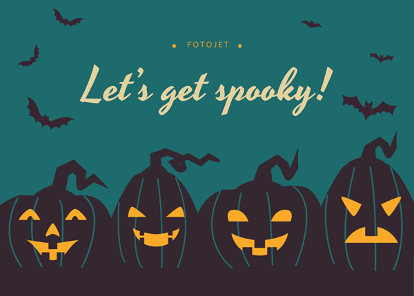 Spooky Pumpkin Halloween Card Template