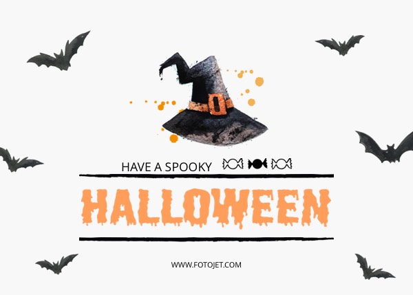 Spooky Halloween Greeting Card Template