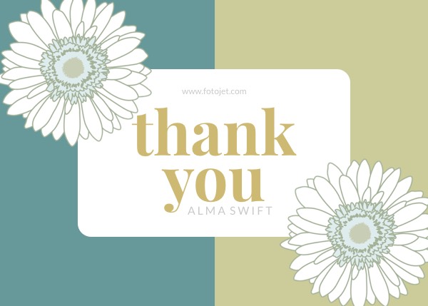 Floral Thank You Card Template