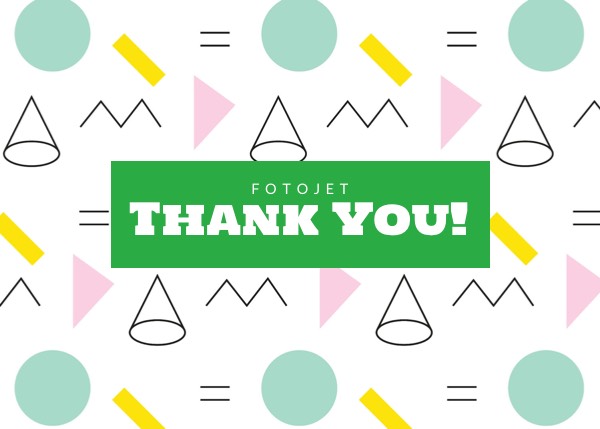 Custom Geometric Thank You Card Template