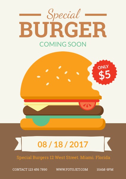 New Special Burger Promotional Flyer Template