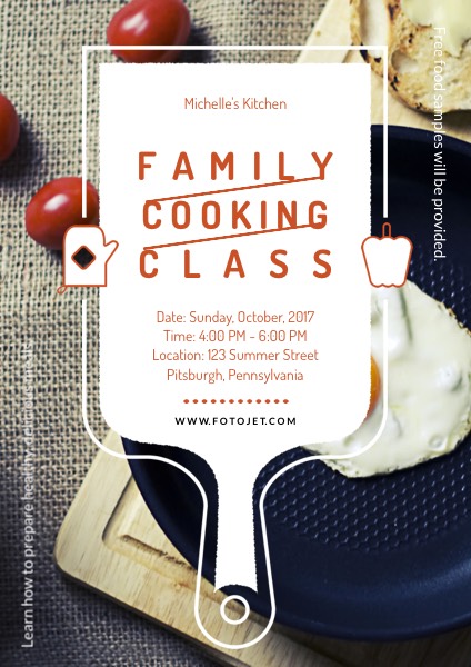 Cooking Class Promotional Flyer Template