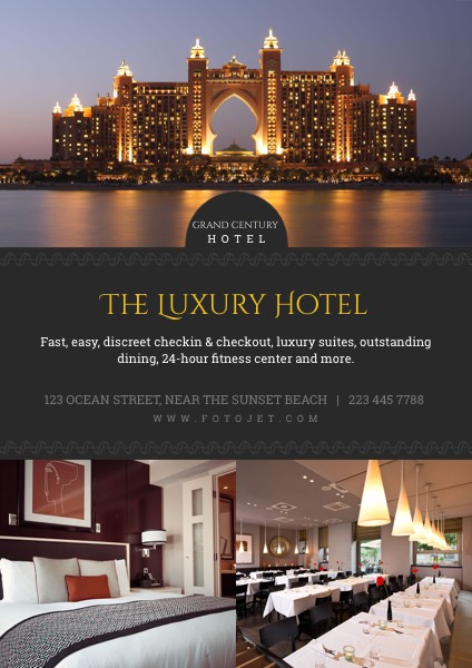 Luxury Hotel Promotional Flyer Template