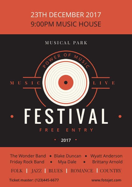 Music Festival Flyer Design Template