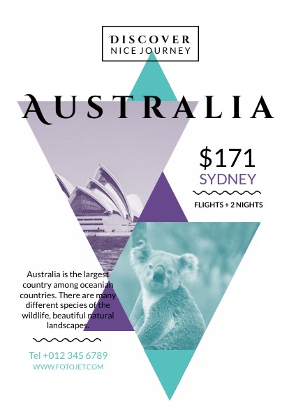 Australia Tourist Attractions Travel Flyer Template