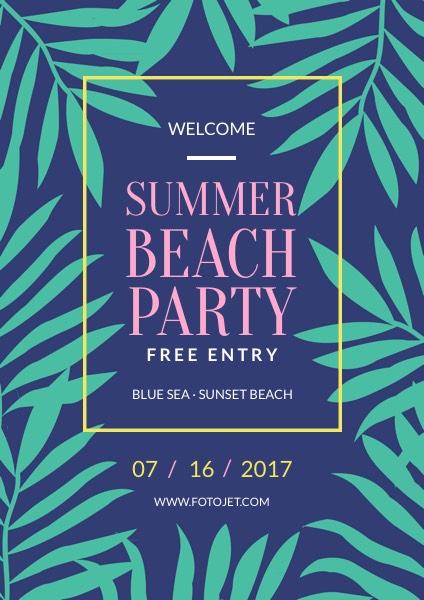 Summer Beach Party Flyer Template