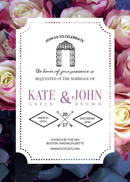 Online Printable Wedding Invitation