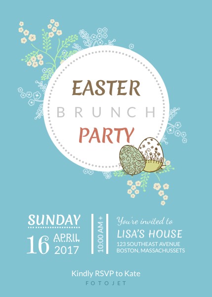 Happy Brunch Easter Invitation