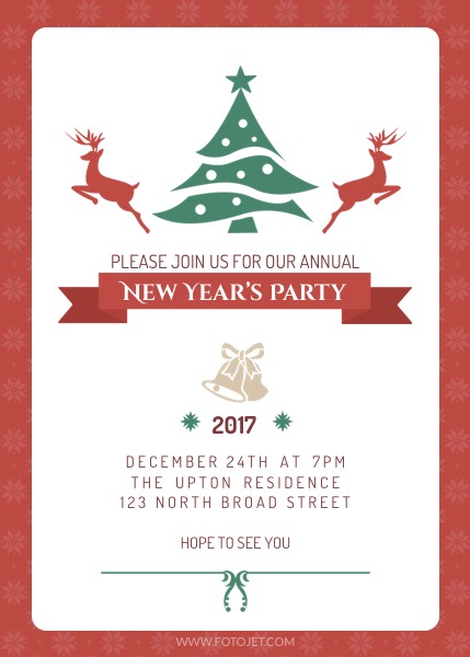 New Year Party Invitation Template