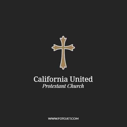 Cross Protestant Church Logo Design Template