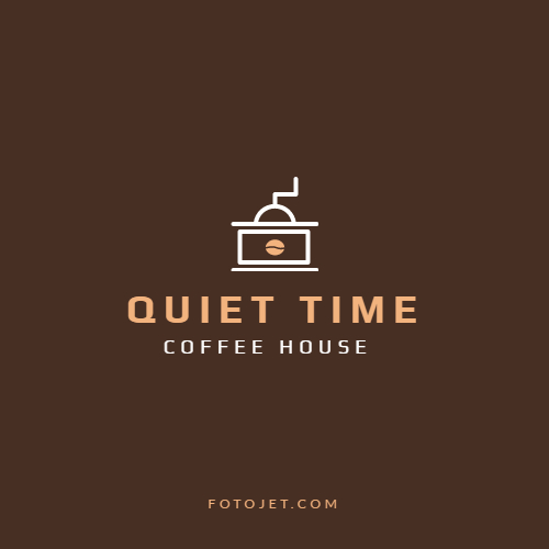 Hand Crank Mill Coffee Shop Logo Template