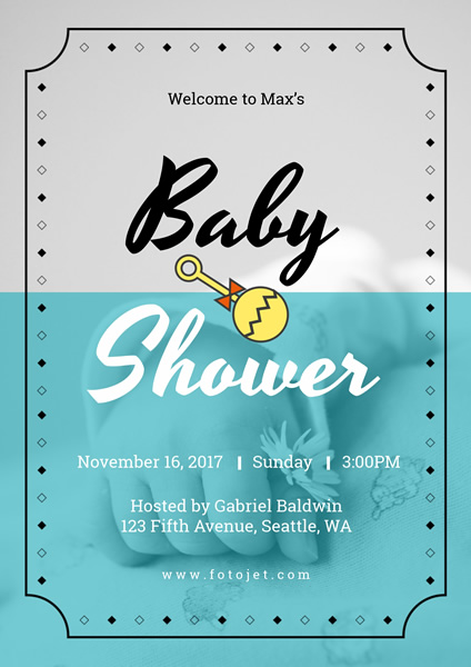 Baby shower deals poster ideas