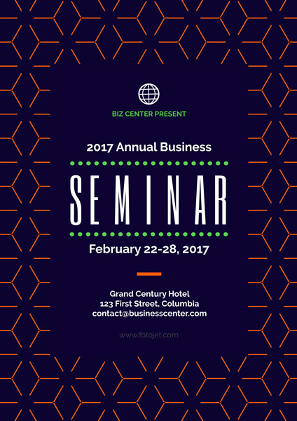 Business Seminar Poster Design Template