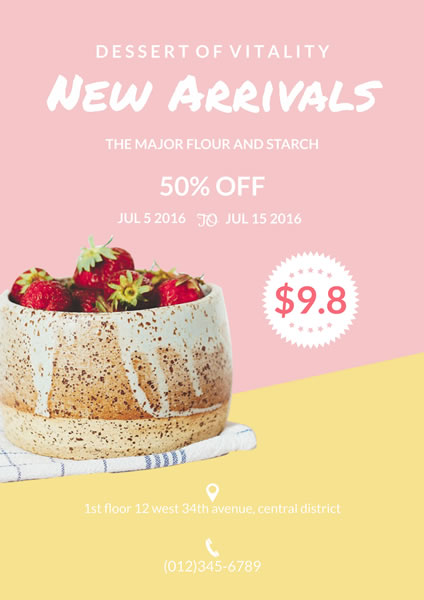 New Dessert Sale Poster