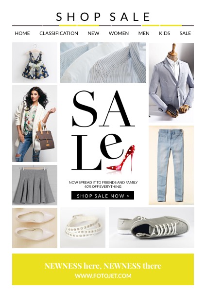 Online Fashion Shop Sale Poster