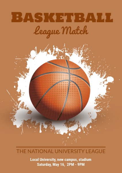 Basketball Game School Poster