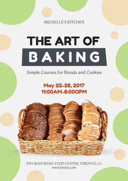 Baking Class Poster Design Template