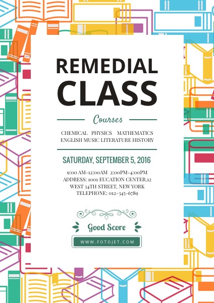 Remedial Class Education Poster