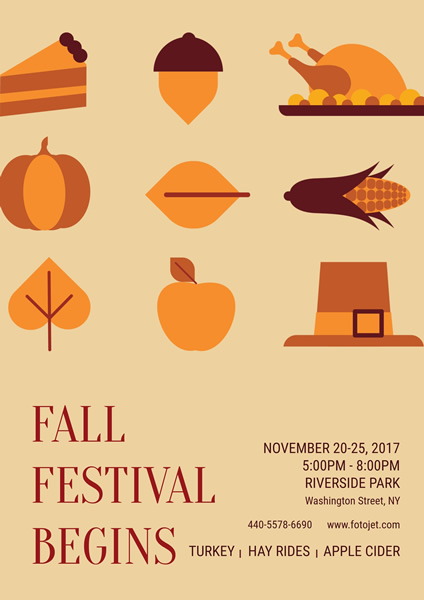 Fall Festival Poster Template from www.fotojet.com