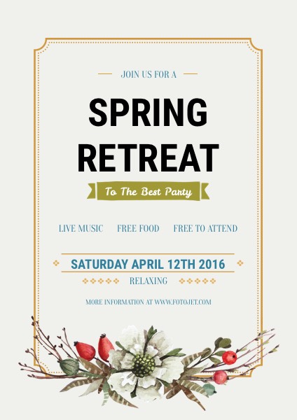 Spring Retreat Poster Template