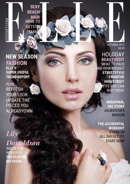 Fashion Elle Magazine Cover Design