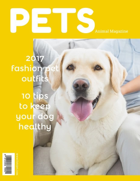 Dog Photo Animal Magazine Cover Template