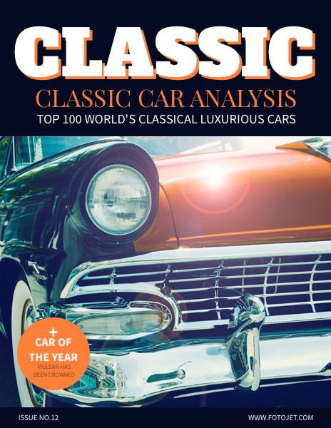 Classic Car Magazine Cover Template