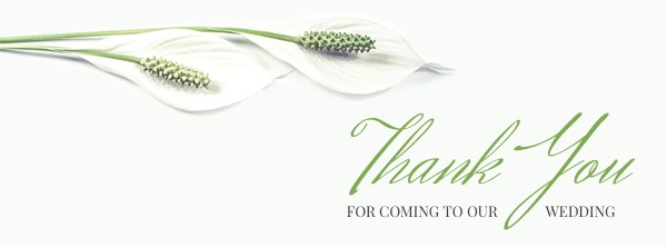 Floral Wedding Thank You Facebook Cover Photo Template