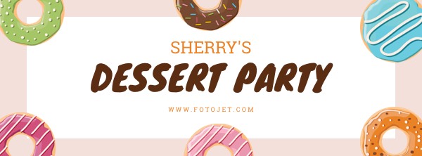 Dessert Food Party Facebook Cover Photo Template