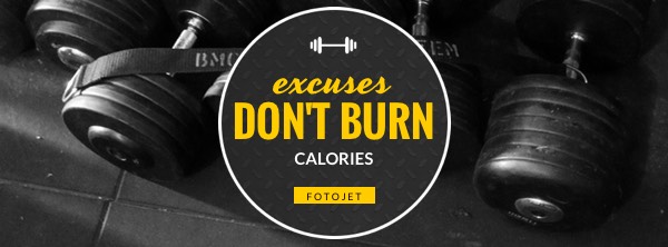 Motivational Fitness Facebook Cover Photo Template