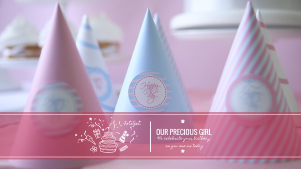 Girly Birthday Celebration YouTube Channel Art Template