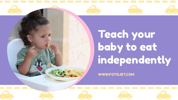 Baby Self Feeding YouTube Thumbnail Template